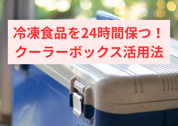 冷凍食品を24時間保つためのクーラーボックス活用法