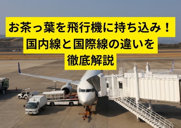 お茶っ葉を飛行機に持ち込み！国内線と国際線の違いを徹底解説