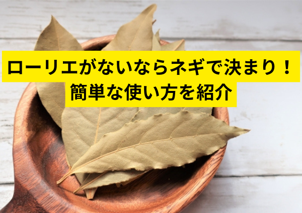 ローリエがないならネギで決まり！簡単代用法を紹介します